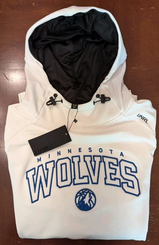 UNRL x Minnesota Timberwolves 2025 White Playoff Hoodie (Size Medium) ~ NWT