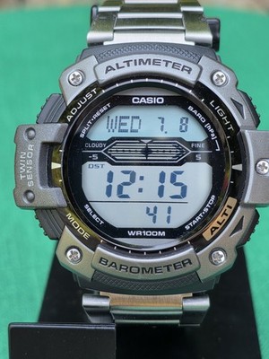 Casio SGW-300H SilverTwin Sensor WT Thermometer Altimeter Barometer WR100M New B