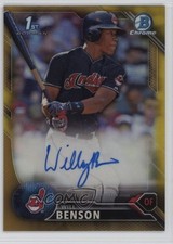 2016 Bowman Draft Chrome Pick Gold Refractor 38/50 Will Benson #CDA-WB Auto 1s4s