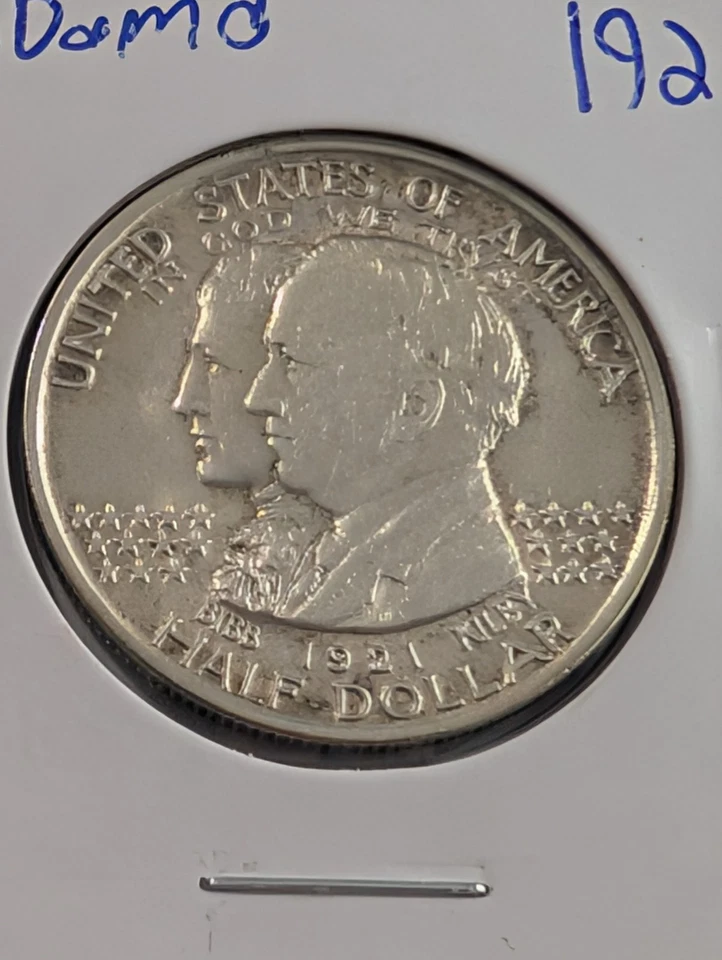1921-P Philadelphia Alabama Centennial Commemorative Silver Half Dollar  - Image 3 of 4