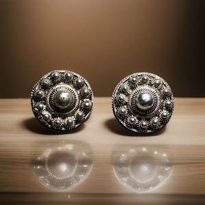 Vintage Dutch 835 silver filigree cufflinks by G.J. Van Den Bergh Jr.