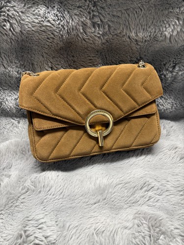 SANDRO YZA Suede Bag in Dark Olive Brown MSRP$425  Cute & Chic