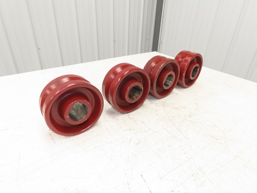 Hamilton 040875 V-Grooved Metal Wheel 6" Dia 2-3/4" Face 1-15/16" Bore Lot of 4 - Picture 5 of 11