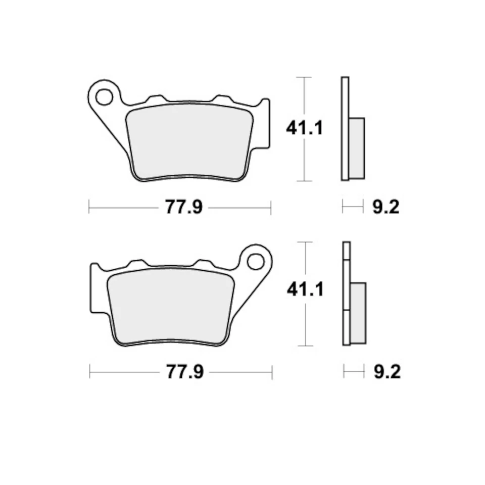 Pastillas de freno traseras todoterreno SBS para KTM 520 EXC RACING 2001-2002 Foto 2 de 4
