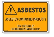 Asbestos Containing Products Warning Sign