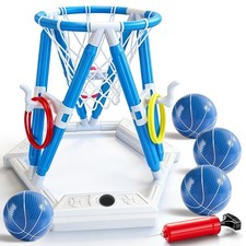 2-in-1 Pool Basketball Hoop  Ring Games, Summer Water Outdoor Party Pool Toy...