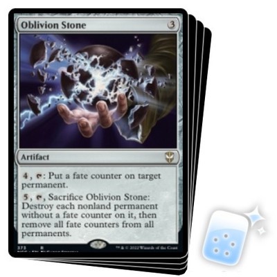 OBLIVION STONE X4 Streets Of New Capenna: Commander Magic MTG MINT CARD