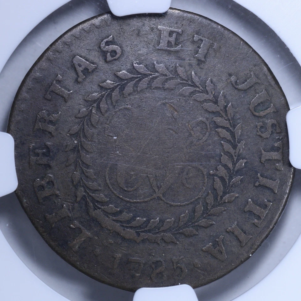 1785 Nova Constellatio (Large Date, Point Rays) - NGC F15 BN - Brown - Image 4 of 4