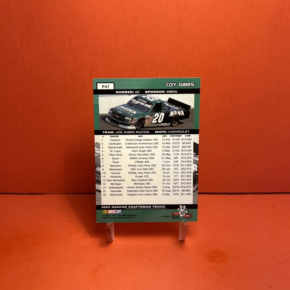 2003 Press Pass Craftsman Truck Series Platinum Coy Gibbs #P47 Rookie RC NM🦄 - Image 2 of 2