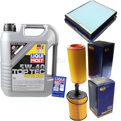 INSPEKTIONSKIT FILTER LIQUI MOLY ÖL 5L 5W-40 für Audi A2 8Z0 1.4 TDI