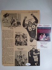 Merlin Olsen & Larry Wilson Signed Newspaper Clipping HOF Autos JSA COA-1 #