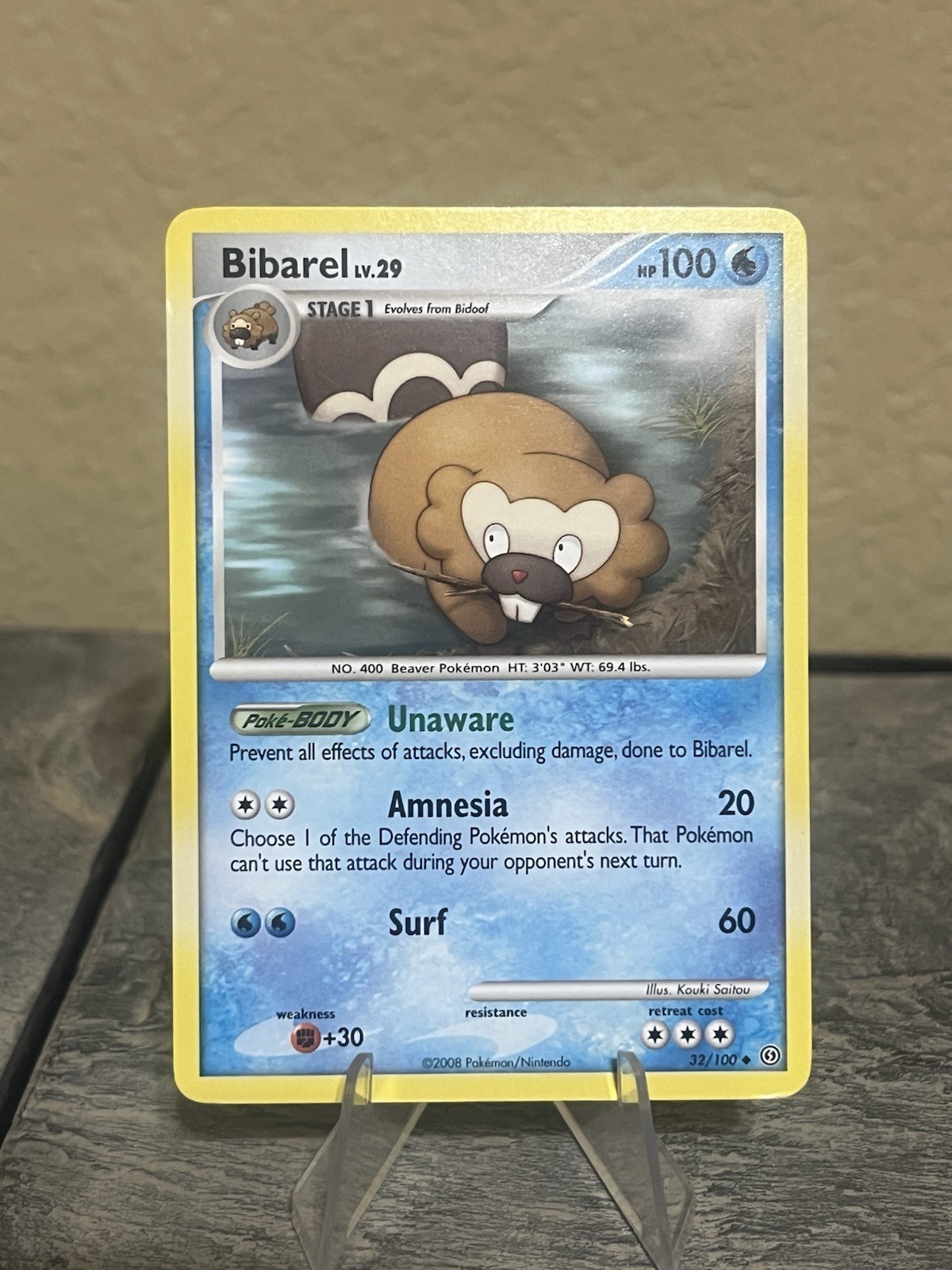 Bibarel 32/100 2008 Pokemon TCG Stormfront Regular LP
