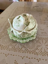 Vintage Holland Mold Cabbage Bowl With Lid & Plate Home Decor 