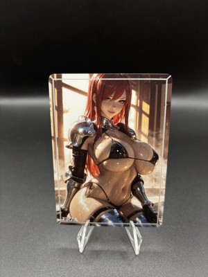 Erza Fairy Tail Waifu Card TCG Full Art Waifu Legends Custom Goddess Anime