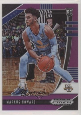 2020-21 Panini Prizm Draft Picks Purple 40/75 Markus Howard #40 Rookie RC 0c2