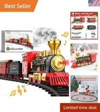 Battery-Powered Model Train Set with Lights & Smoke - Ultimate Gift for Boys 3-8