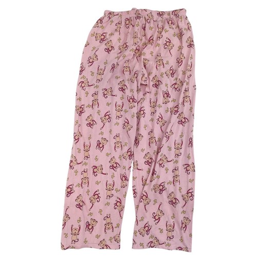 00s Y2K Pink Monkey Pj Pants Sz S - Picture 3 of 4