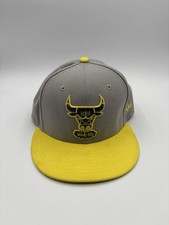 Chicago Bulls-New Era-9 Fifty-Windy City-Yellow/Grey-Snapback Hat-RARE