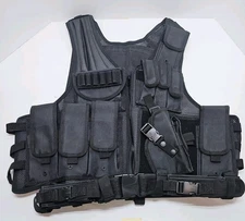 Leapers UTG 547 Law Enforcement Sz Large Tactical Vest Right Handed  PVC-V547BT 