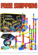 National Geographic 150pc Marble Run Glow in the Dark STEM Toy Set for Kids