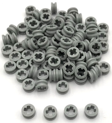 Lego New 100 Light Bluish Gray Technic Bush 1/2 Smooth Pieces