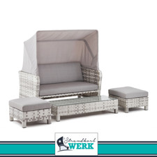 Gartencouch Binz Lounge Harkers Island Wash Strandkorb Polyrattan Gartenmöbel