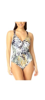 Hurley Women's One Piece Swimsuit UPF 50+ Removable Cups Stretch Fabric B14