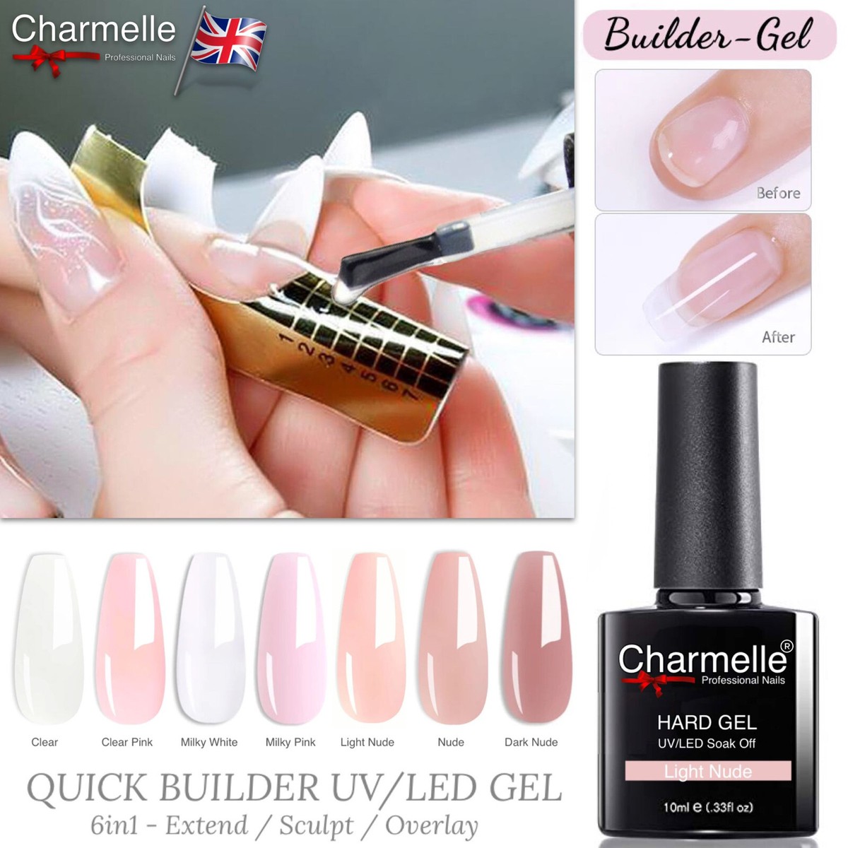 Modelones Gel Construction Ongle UV 8 In One Gummy Base Pose Americaine