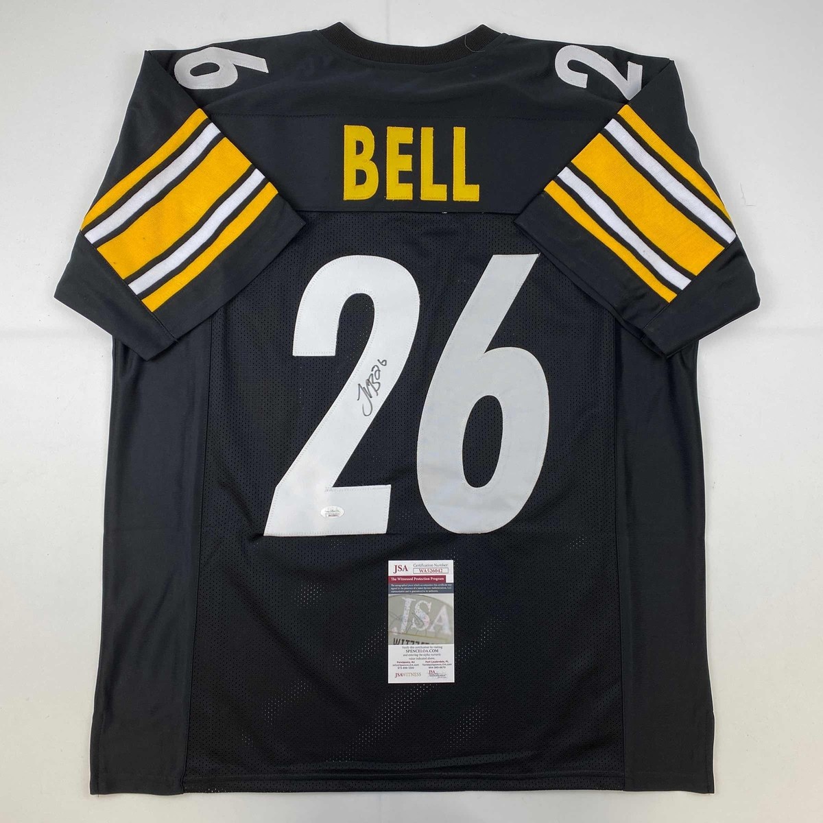 Autographed/Signed Le'Veon LeVeon Bell Pittsburgh Black Jersey JSA