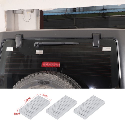 Black Rear Glass Hinge Cover Trims (2-Piece Set) For 2007-2017 Jeep Wrangler JK & JKU
