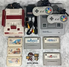 Nintendo Famicom & Super Famicom Console final fantasy set  of 6 games  Japan