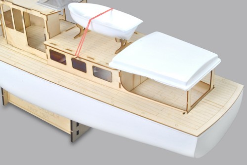 RC model boat Mistral motor yacht - FRP Hull and Plywood Boat Kit (DIY Boat) - Picture 10 of 12