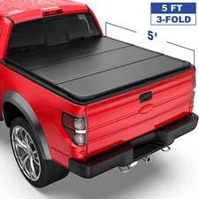 2015-25 Chevy Colorado GMC Canyon Hard Tonneau Cover Short Bed Tri-Fold 5.2FT