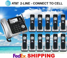 AT T TL86109 2-LINE DECT 6.0 PHONE SYSTEM - BLUETOOTH - 11 CORDLESS - BRAND NEW