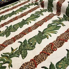 fabric 60"  Woodridge Tropical Jungle Leopard Print Decorator Fabric 2 Yards
