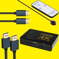 Quick-Acting Special 3-Port 4K HDMI Switcher Selector HDMI to HDMI Male Cable