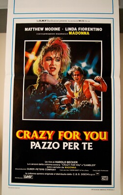 Madonna CRAZY FOR YOU Original Movie Poster aka Vision Quest