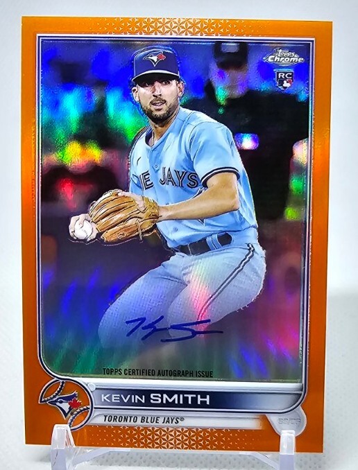 2022 Topps Chrome Orange Refractor /25 Kevin Smith #RA-KS Rookie Auto RC