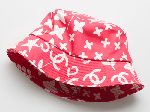 Chanel 22P Coral Red White Graffiti CC 
