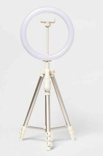 heyday 10" Diameter Ring Light with Tripod Bluetooth Remote - Stone White NIB