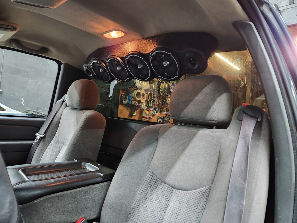 Universal Quad 6.5 Speakers & Dual Tweeters Pod panel speaker box Black ...
