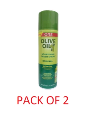 2 X Organic Root Stimulator-Olive Oil Sheen Hair Spray 11.7 oz-Fast UK Post !!!
