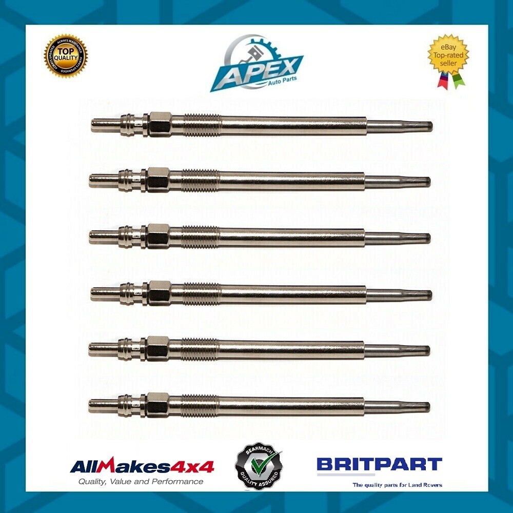 GLOW PLUGS X6 FOR LAND ROVER DISCOVERY 3 4 RANGE ROVER SPORT 2.7 TDV6 - 1354289