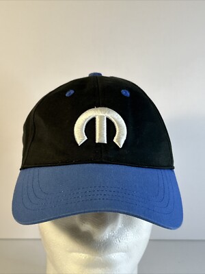 Mopar Performance Gear Hat Cap Strap Back Embroided Adjustable White Blue
