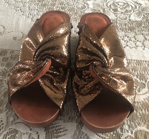 Kelsi Dagger Brooklyn Heeled Sandals Sprinter Rust Metallic US 6.5 EUC - Picture 2 of 17