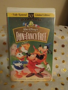 Walt Disney S Masterpiece Fun And Fancy Free Fully Restored 50th Anniversary Vhs 786936027556 Ebay
