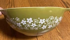 Vintage Pyrex Cinderella Daisy Spring Blossom Avocado Green 444  Mixing Bowl 4Qt