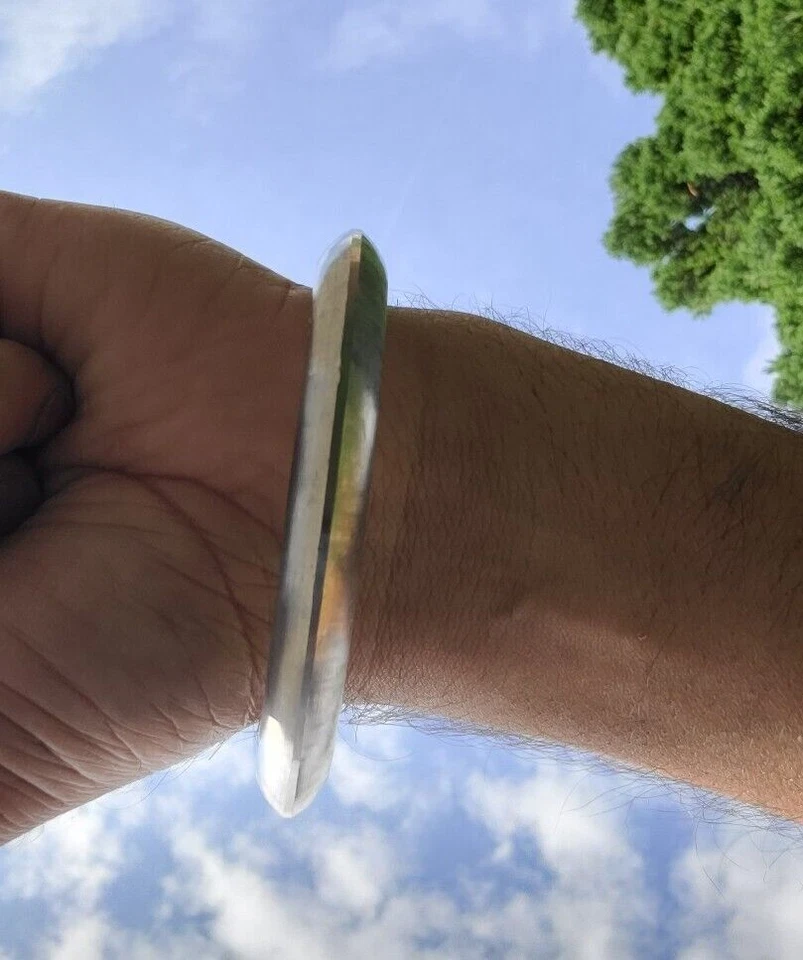 Sikh Sarbloh Kara glatter Rand Kada Singh Armband Kaur Punjabi Khalsa Armreif EE8 - Bild 3 von 4