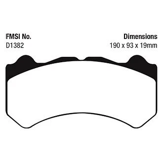 Pastillas de freno delanteras EBC DP41983R Yellowstuff para Nissan GT-R 2009-2017 Foto 3 de 4