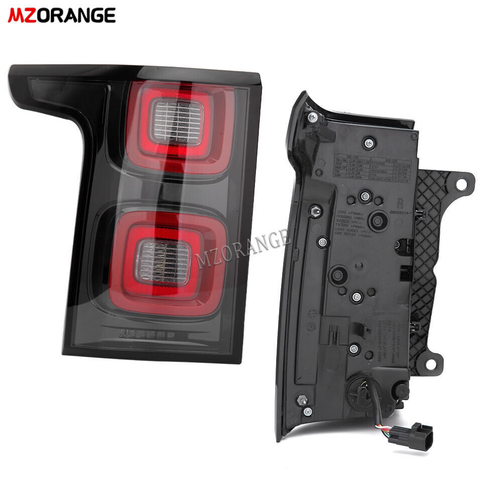 LED Tail Light Assembly For Land Rover Range Rover L405 2013-2020 - Black Housing, Red/Smoke Lens - Pair LR098353 LR098346